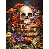 Axquilon Skull Diamond Art Kits for Adults 12x16 inch | Book Diamond Painting Kits for Adults Beginner, DIY 5D Full Drill Gem Art for Home Wall Decor