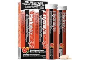Hydralyte Electrolyte Tablets | Blood Orange Flavored Electrolytes | Pre-Workout and Post-Workout Hydration Solution to Enhan