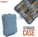 Hi-Spec 130pc Mixed Drill Bit Set HSS Titanium Masons Brad Point Box Case view 4
