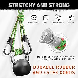 HORUSDY 10-Piece Heavy Duty Bungee Cords with Metal