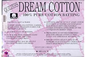 FABRIC HUT Quilters Dream Natural Cotton Batting Select Loft - Crib