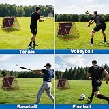 Hibtn Double Sided Rebounder Net 100x110x100cm Red Soccer Training view 2