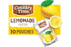 Country Time Lemonade Ready to Drink Flavored Drink Pouches, 10 ct Box, 6 fl oz Pouches