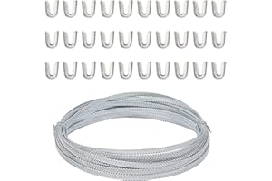 letsinstyle 39" x 0.2" Spiral Metal Boning for Sewing, Flexible Corset Bonings with 30 Steel Boning Tips, Sewing Accessory fo