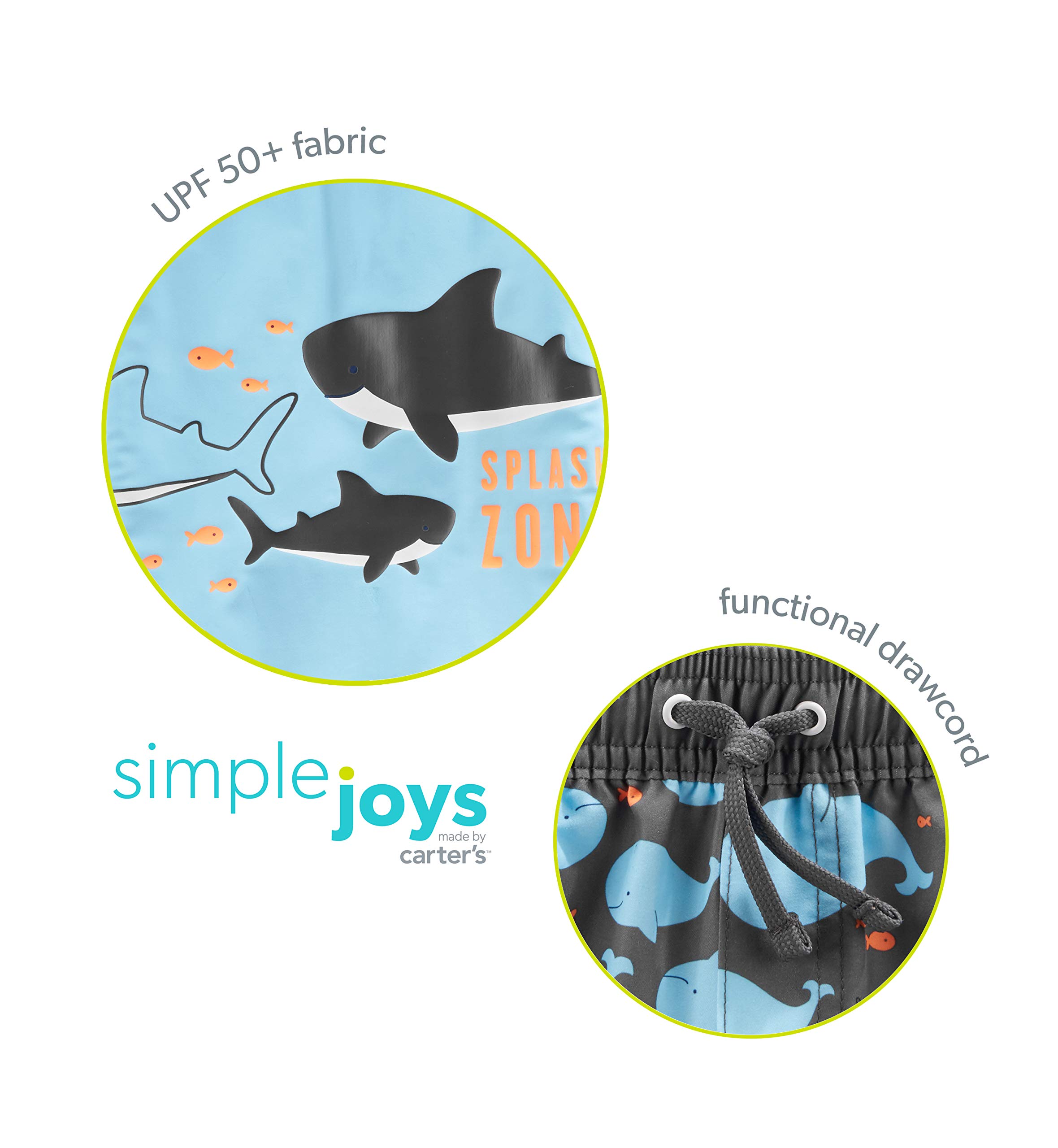 Simple Joys by Carter's Baby Boys' 2Piece Swimsuit Trunk and Rashguard