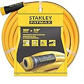 Stanley FATMAX Professional Grade Garden Hose, 100 Feet x 5/8 Inch, Yellow, 500 PSI