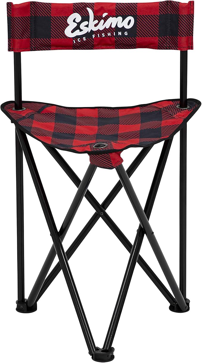 reeds family outdoor sports on Eskimo 34789 Plaid Folding Ice Fishing Chair Sports Outdoors Amazon Com