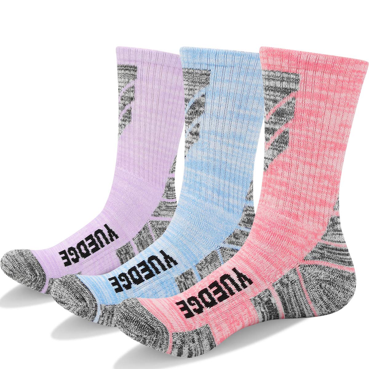 KOOOGEAR Womens Ladies Walking Hiking Socks Anti Blister Cushioned Thermal Sports Work Socks 3-7 Multipack Winter Thick Warm Cotton Non Slip Outdoor Trekking Athletic Socks