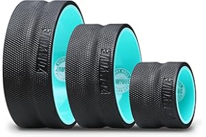 3 Pack Back Roller - Foam Roller for Physical Therapy & Exercise, Spine Wheel for Deep Tissue Massage, Yoga Wheel for Back Pa