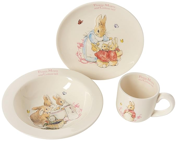 Beatrix Potter Beatrix Potter Flopsy Mopsy And Cotton Tail Nursery - beatrix potter beatrix potter flopsy mopsy and cotton tail nursery set amazon co uk kitchen home