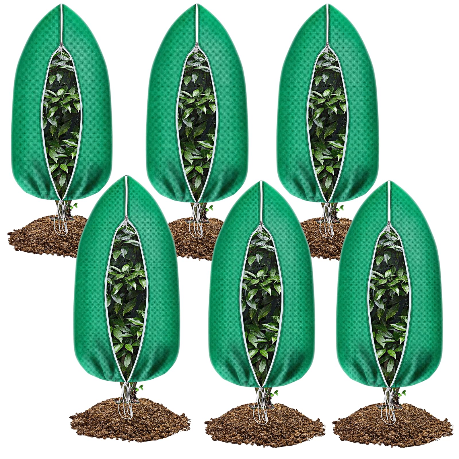 Plant Covers,Plant Frost Protection,Plant Covers for Winter,Plant Protection Fleece,Plant Frost Protection Covers with Zipper and Drawstring Resistant