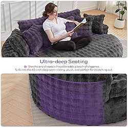 TYBOATLE 83’’ Oversized Round Boneless Couch