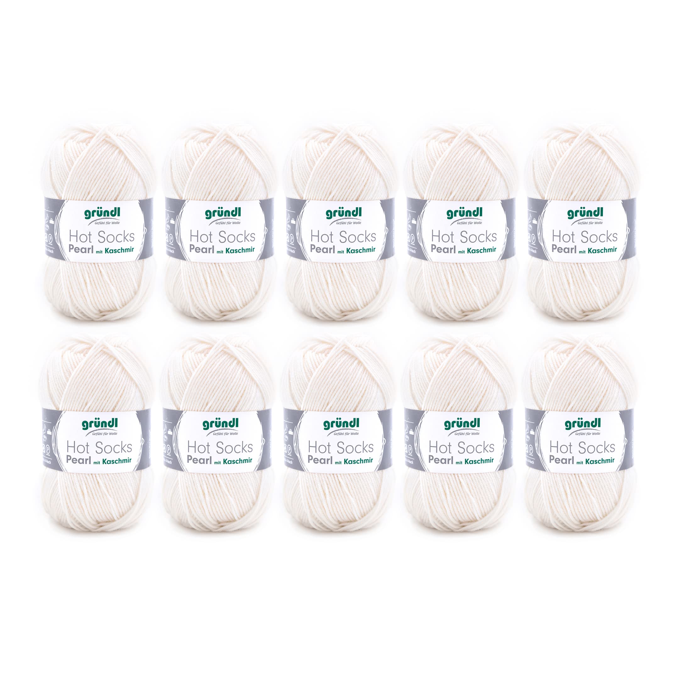 Gründl Sock, 75% wool (Merino superwash), 20% polyamide, 5% cashmere, Cream, 40 x 37 x 11 cm