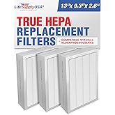 Classic 500/600 Series HEPA Particle Filter Replacement Compatible with Blueair Air Purifier Models 501 503 505 510 550E 555EB 601 603 605 650E by LifeSupplyUSA (3-Pack)