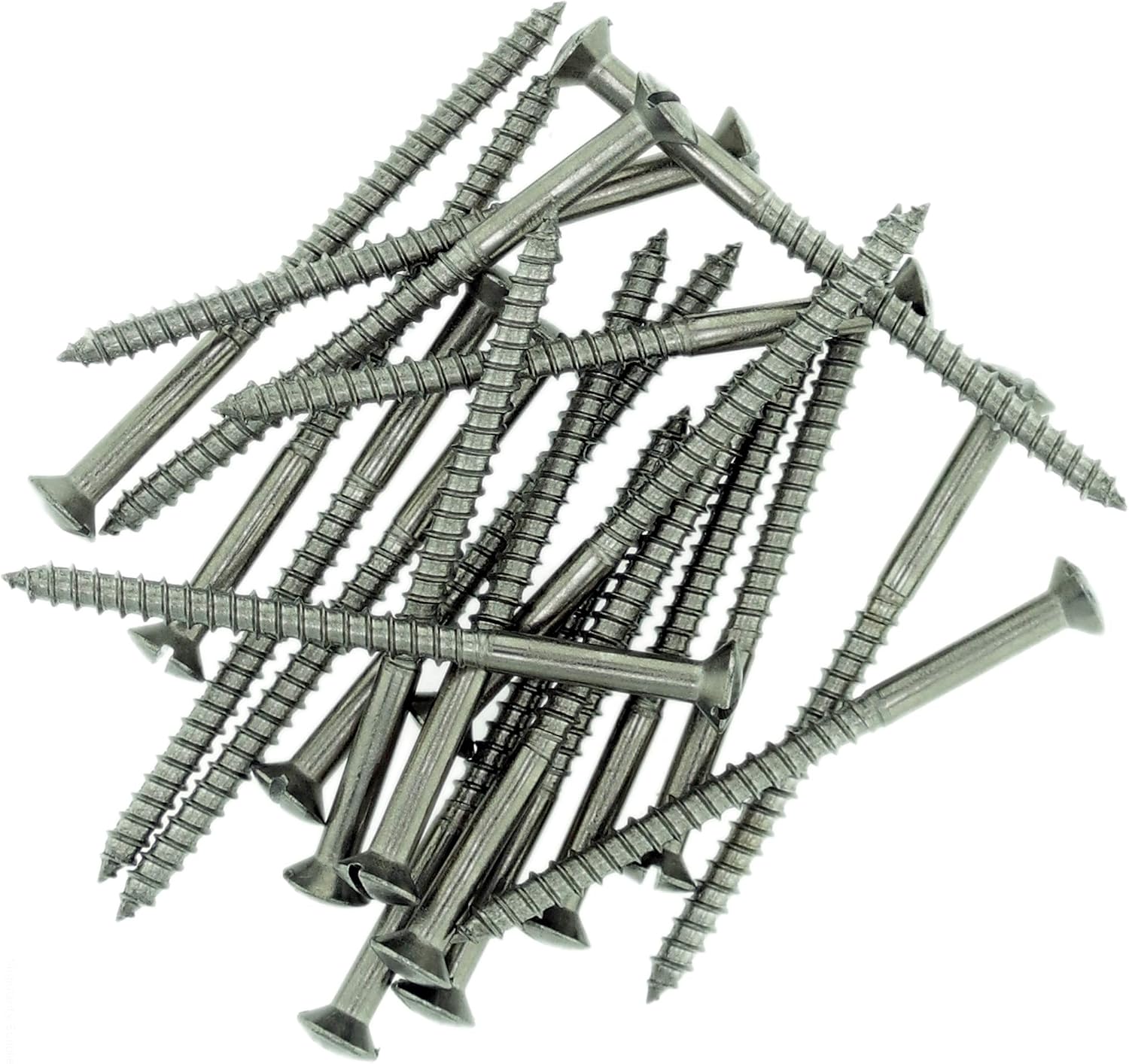 No.12 x 1.18 (5.5mm x 30mm) Slot Raised Countersunk Wood Screw - Stainless Steel (A2) (Pack of 20), 5.5x30 - A2 (20) - Image 3
