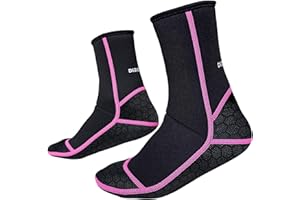 Dizokizo 3mm Neoprene Water Socks, Anti-Slip Wetsuit Booties for Sand Proof Beach Volleyball, Scuba Diving Surfing Kayaking