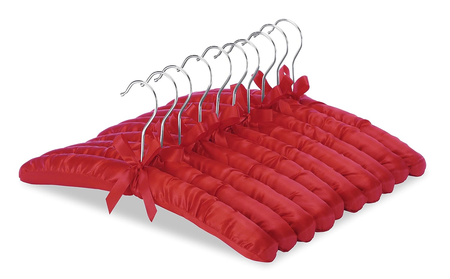 Anti Slip Padded Hangers with Chrome Hook Heavy Duty for Sweaters, Dresses, Suits Set of 10
