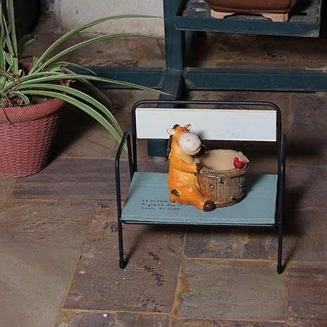 Tayhaa Bench Style Decorative cum Planter Pot Stand