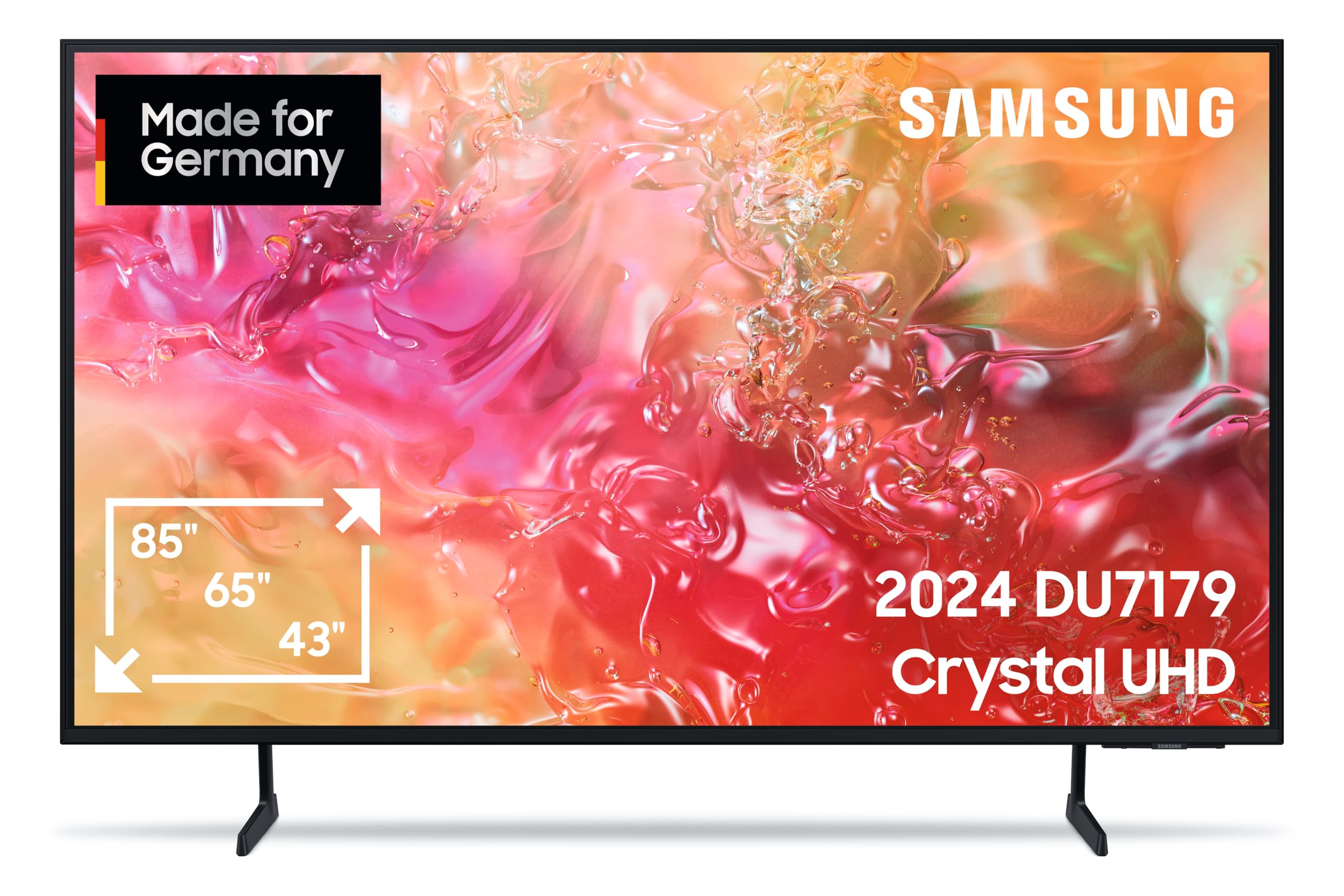 Samsung Crystal UHD TV 4K DU7179 Fernseher 65 Zoll (163 cm), Fernseher mit PurColor, 4K Upscaling, Gaming Hub, Crystal Prozessor, Tizen OS, Smart TV, Alexa, 3D Surround Sound & Q-Symphony