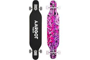 WIISHAM Amrgot 42 inches Complete Longborads Drop Through Deck Concave Cruise Professional Longboards