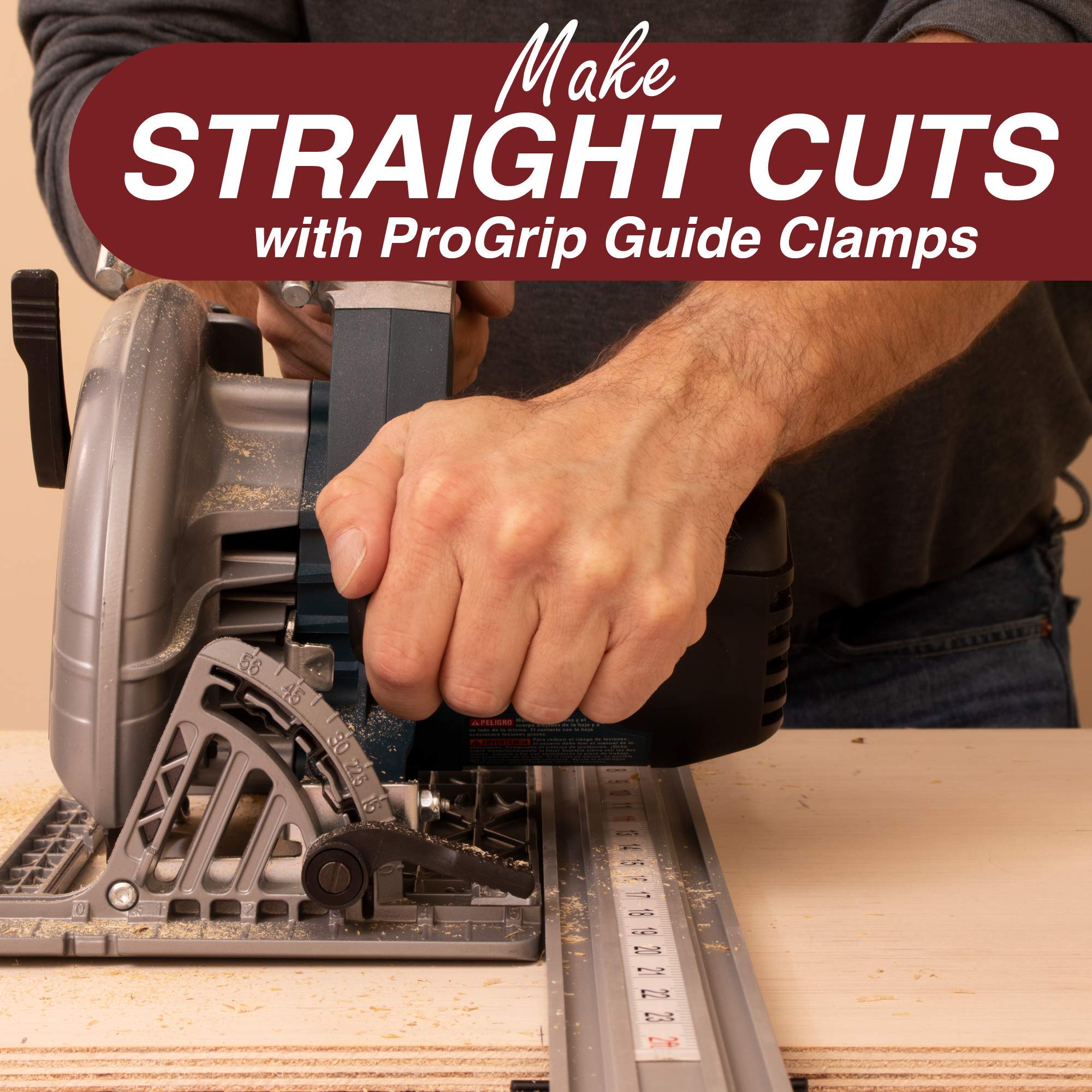 ProGrip Straight Edge Clamps Ideal For Cutting Large Sheets Of Plywood