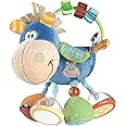 Playgro Soft Baby Toys 3-6-12 Months Developmental, 3+ Months Rattles Teething Toys for Babies, Newborn & Infant Sensory Non-Toxic Plush Baby Rattle Clip Clop Activity Gift (Blue Clip Clop)