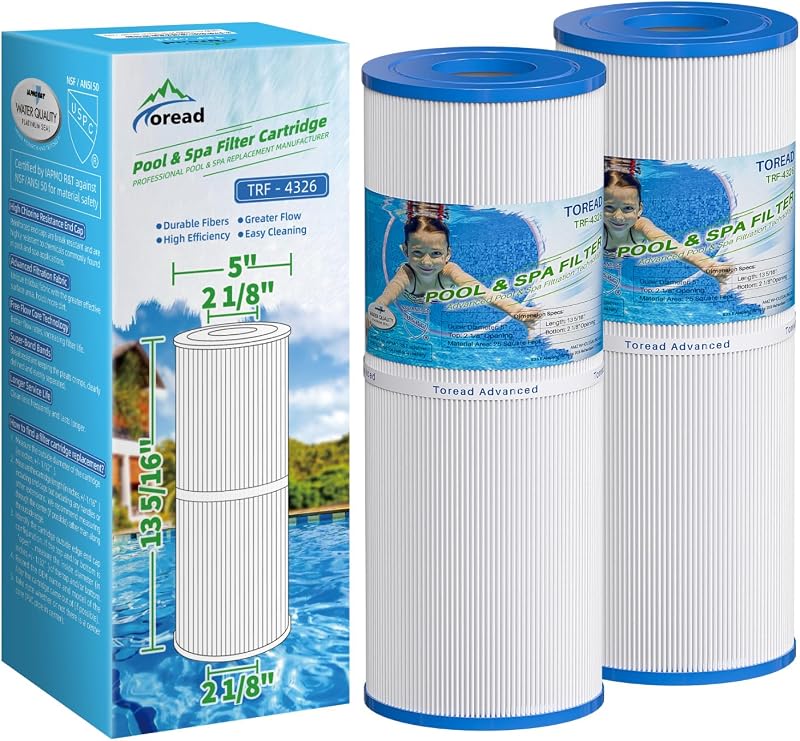 TOREAD Hot Tub Spa Filter 25 sq ft PRB25IN Unicel C-4326 Compatible 2 Pack