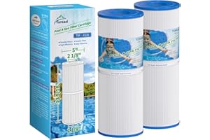 TOREAD Spa Replacement Filter for Pleatco PRB25-IN, Unicel C-4326, Filbur FC-2375, FC-2370, R173429, 3005845, 17-2327, 100586, 33521, 25392, 817-2500, Guardian 413-106, 5X13 Drop in Spa Filter, 2 Pack