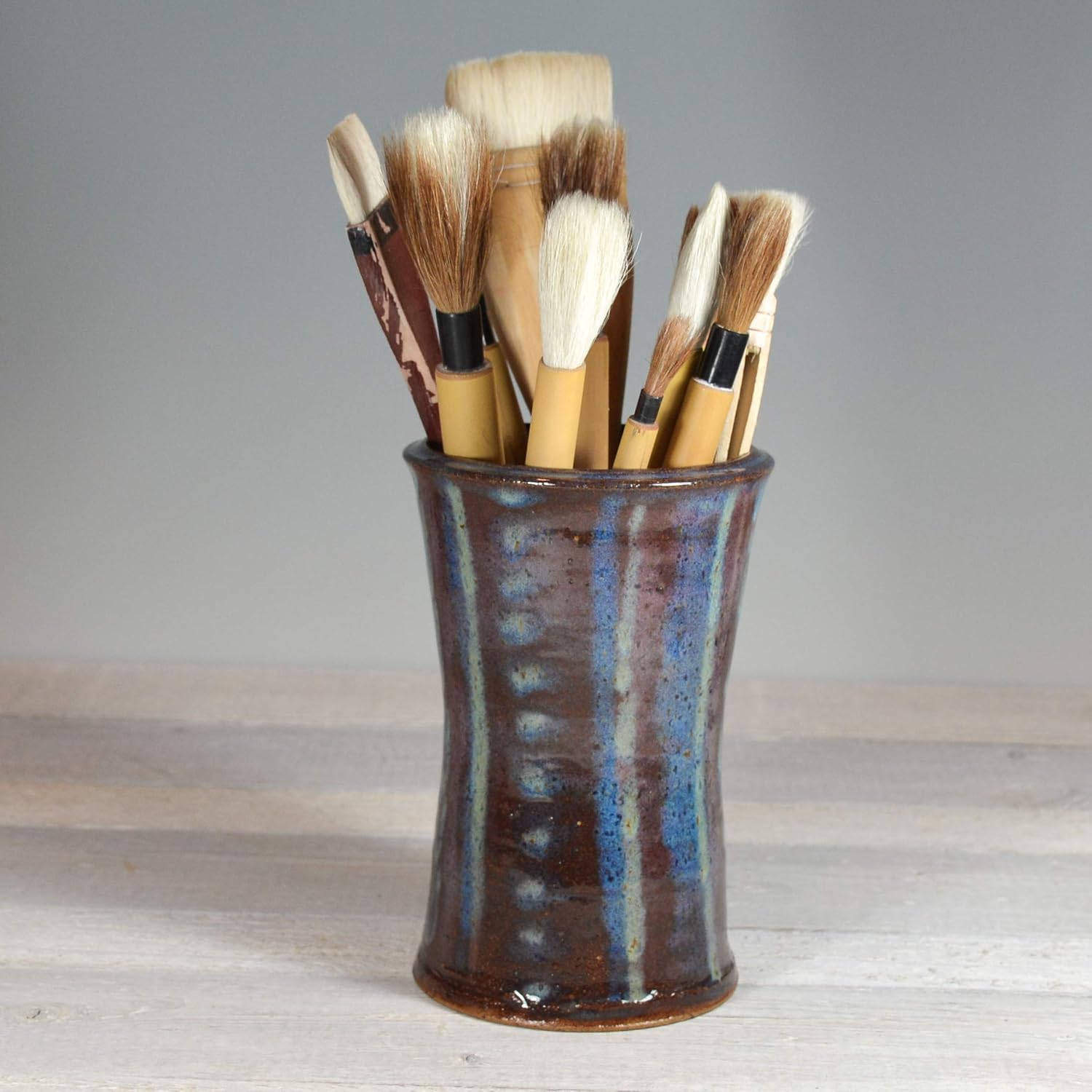 Amazon Com Utensil Holder Artisan Flower Vase Paint Brush
