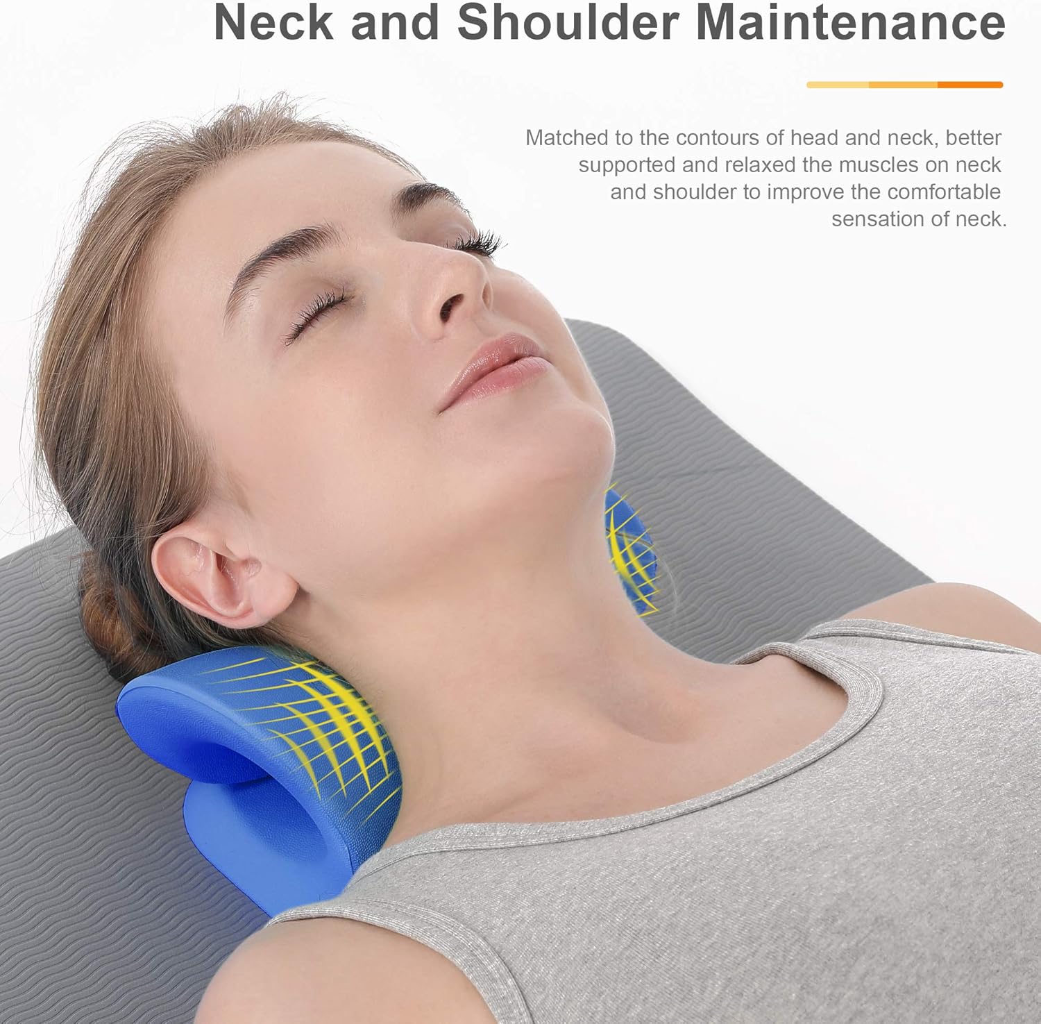 Cervical Traction Device, Yarkor Portable Neck Stretcher for Neck Pain Relief, Chiropractic Pillow Neck Stretcher for TMJ Pain Relief: Health & Personal Care