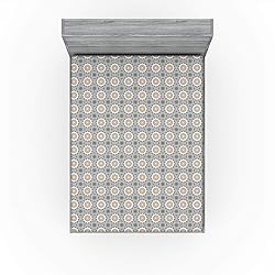 Ambesonne Ethnic Fitted Sheet, Moroccan Folklore