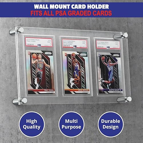 PREZA Trading Card Display Case for Wall - Graded Sports Card Mount for PSA  Trading Cards - Compatible with Pokemon, Basketball, and Baseball Card  Display (3 Cards) in Dubai - UAE | Whizz Display Cases
