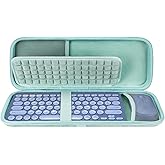TOCCOOL Keyboard Hard Travel Case, Keyboard + Mouse Combo Case. Compatible with Logitech K380s/k380 Keyboard +M350s/M350 Mouse and Pebble Keys 2 K380s, Pebble Keys 2 Combo (Lake Blue)