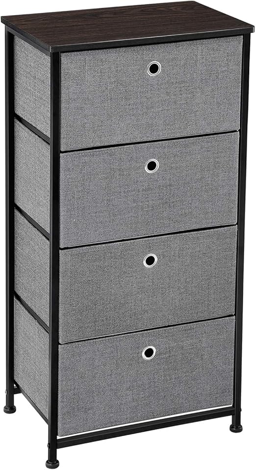 Amazon Com Songmics 4 Tier Dresser Unit Cabinet With 4 Easy Pull