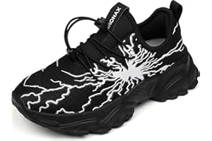 BRONAX Little/Big Boys Comfortable Graffiti Personality Tennis Shoes