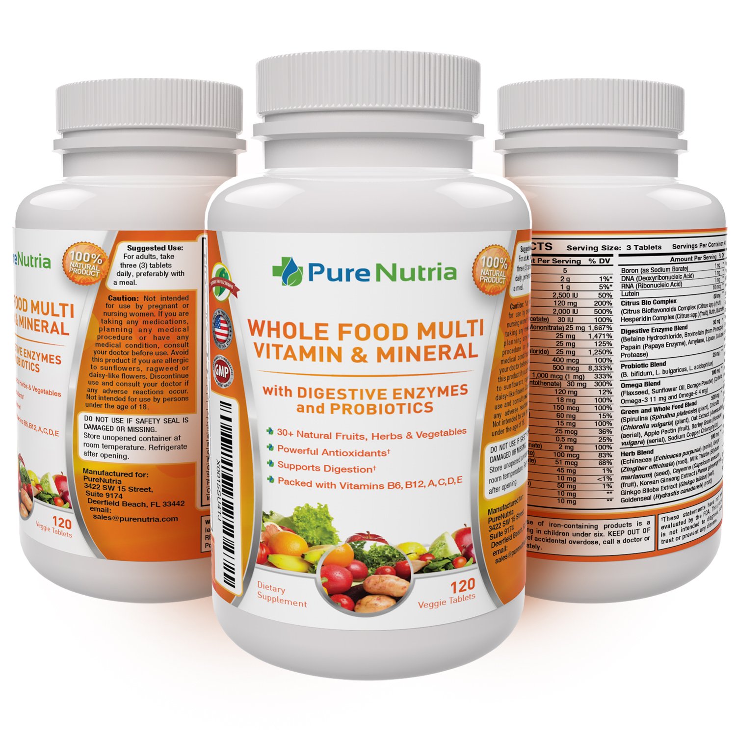 Galleon Whole Food MultiVitamin And Minerals With Probiotic Enzymes