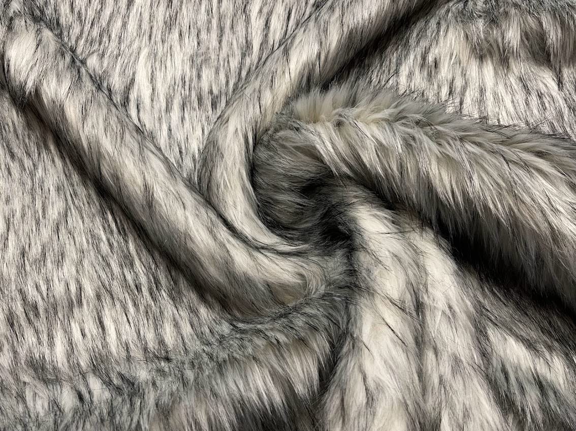 Super Luxury Faux Fur Fabric Material - BOLOGNA ECRU, 1Mtr - 150cm x 100cm — image 1
