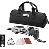 Dremel Multi-Max MM35-02 3.5 Amp Variable Speed Corded Oscillating Multi Tool Kit with 8 Accessories and Storage Bag - Ideal 