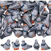 Wesiti 50 Pcs Mini Resin Pigeons 1 Inch Bird Figurines for Home Decor | Tiny Statues Bulk Pack, Decorative Ornaments for Fairy Gardens, Terrariums, DIY Craft Projects, Cute Gifts for Lovers