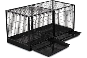 PRO SELECT ProSelect Steel Modular Cage with Plastic Tray, Black