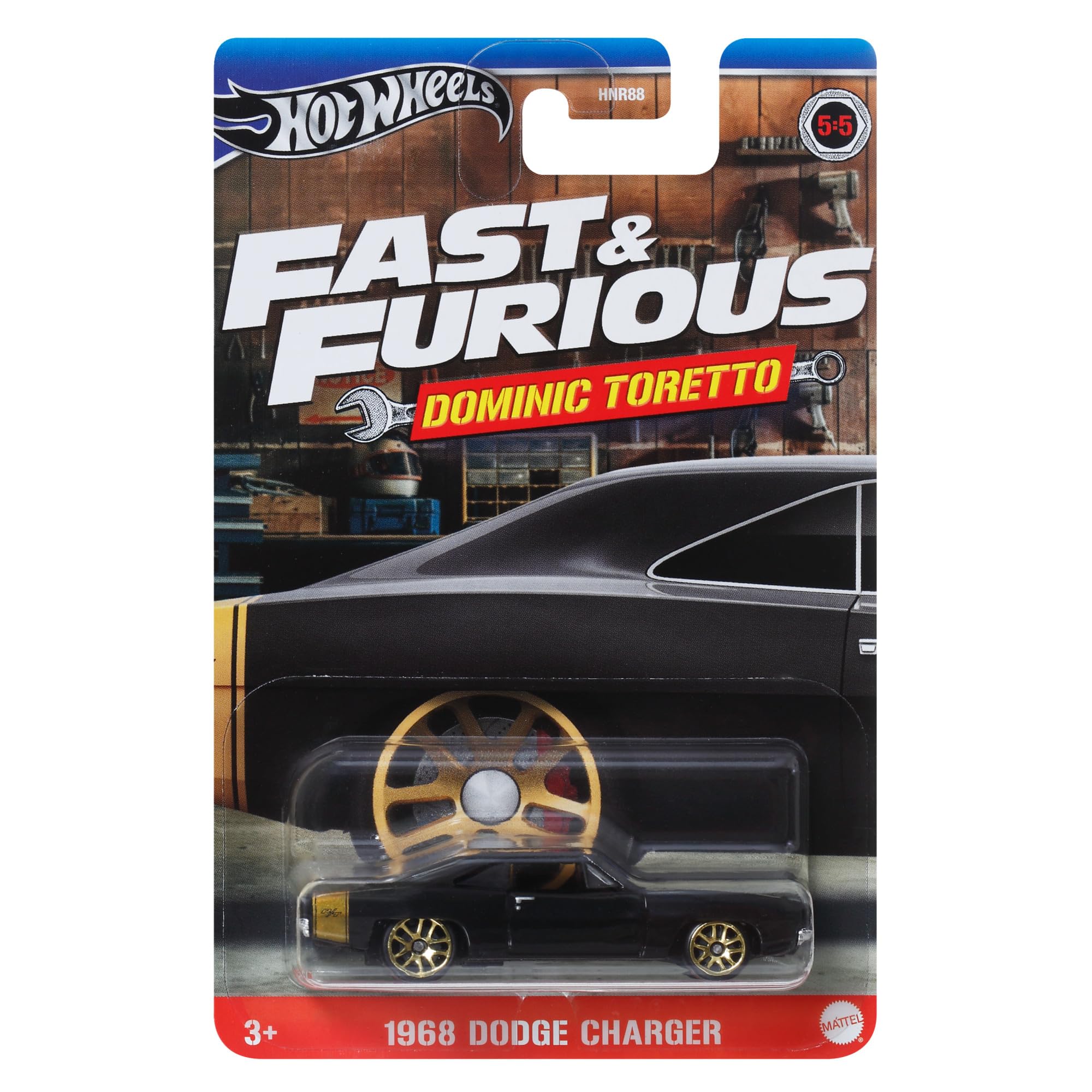 Hot Wheels Fast & Furious - Dominic Toretto: 1968 Dodge Charger HRW49 1:64 Car
