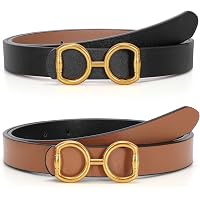 Skinny Reversible Belts for Women, Two-in-one Women Thin  display picture 3