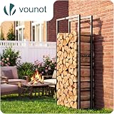 VOUNOT Log Store Firewood Storage Rack, 9 Adjustable Sizes, Heavy Duty view 5