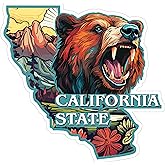 California State Sticker 4 Inch Travel Souvenir City Destination - Waterproof Vinyl Decal for Laptop Water Bottle Car Tumbler - Durable Aesthetic Long-Lasting Stickers for Adults ID44990
