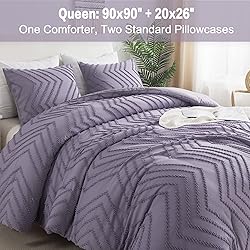 Litanika Purple Queen Size Comforter Sets, 3 Pieces