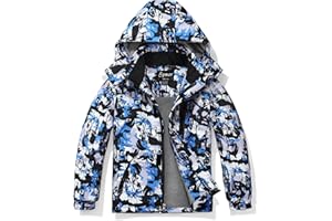 Spmor Boys Waterproof Ski Jacket Warm Coat Windproof Winter Snowboarding Jacket