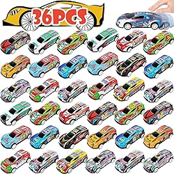 36 Pack Pull Back Toy Cars, Mini Die-Cast Race Cars