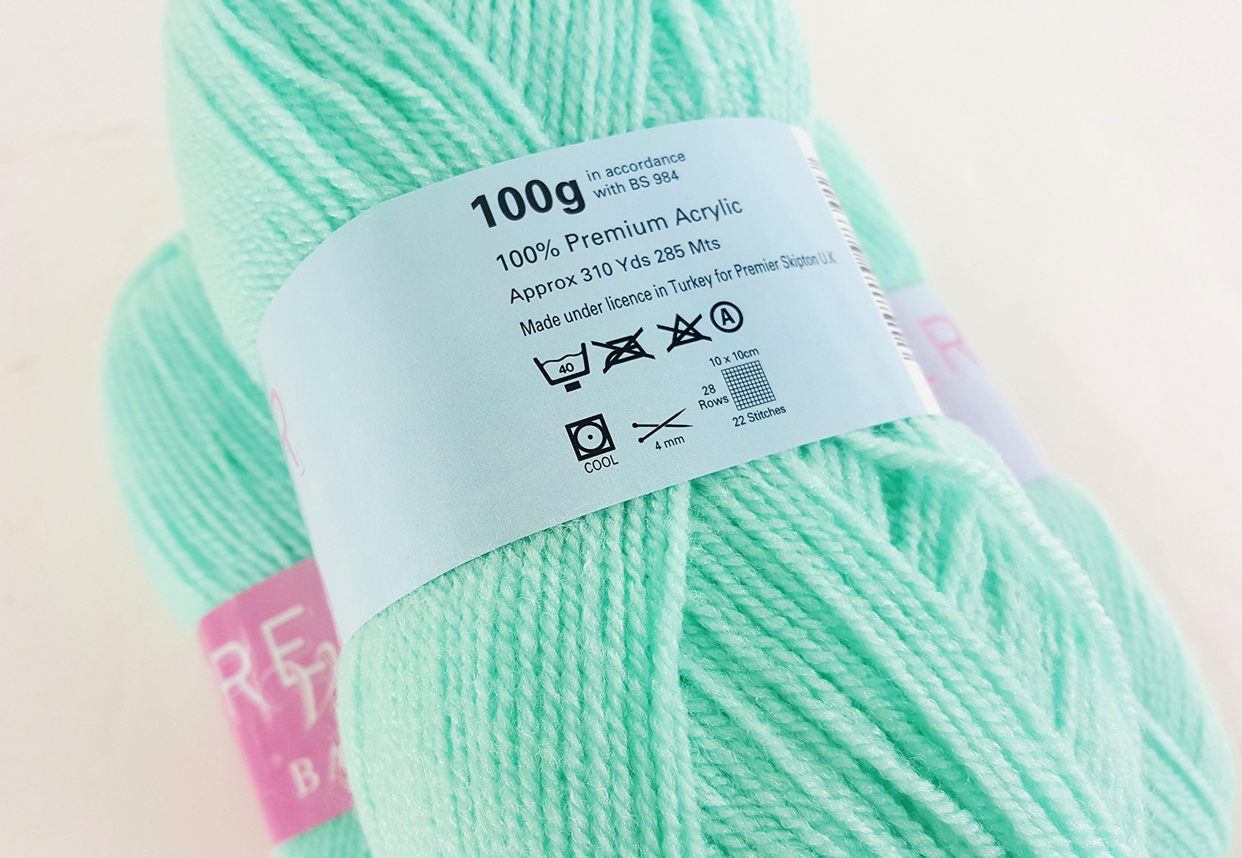 Love2Sleep PREMIER VALUE BABY DOUBLE KNIT YARN WOOL ACRYLIC 1 PACK (100G) - MINT