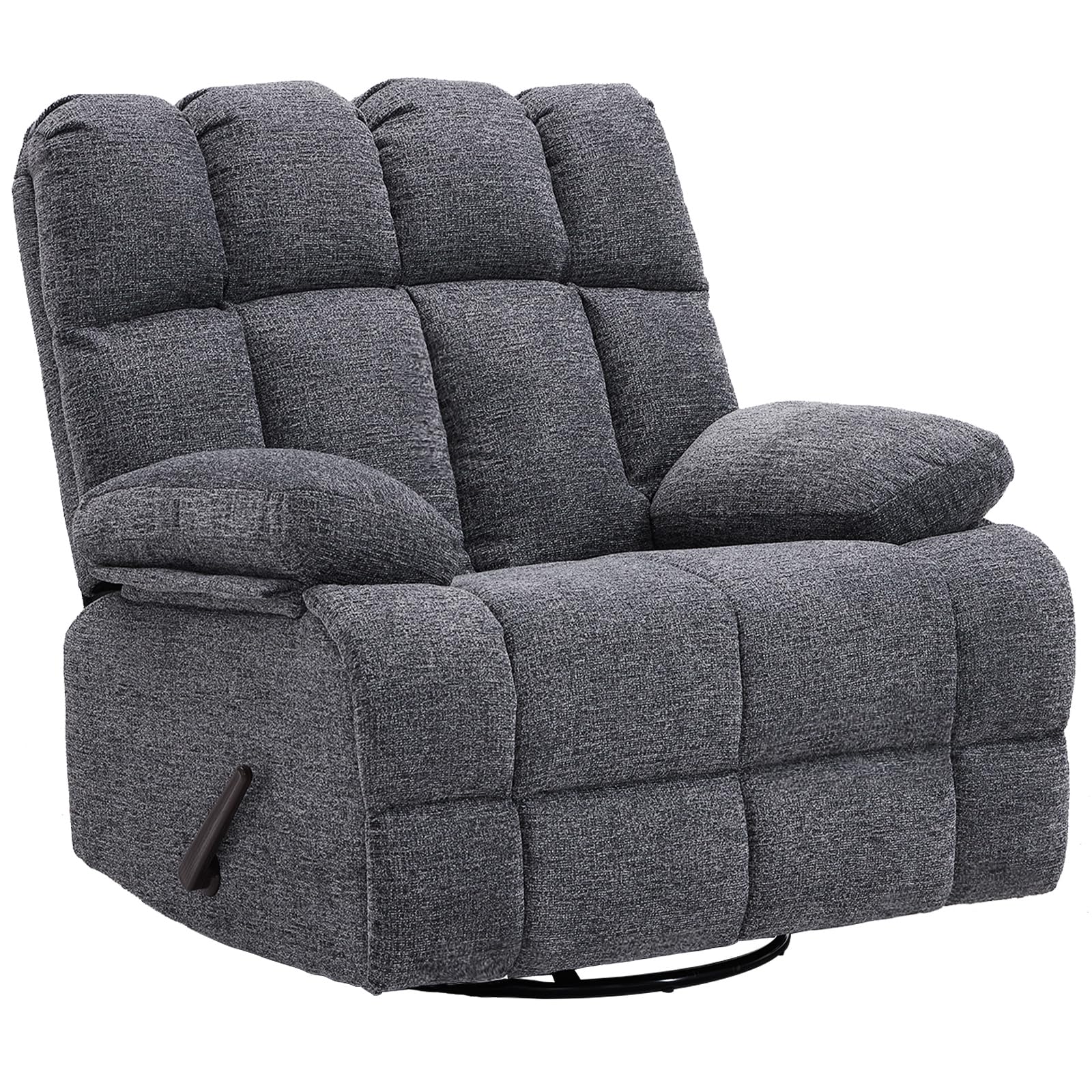 Photo 1 of ****TOP PIECES ONLY CAN BE USED FOR REPLACEMENT ***Eiayeebil Oversized Swivel Rocker Recliner Chair for Adult, Rock Recliner for 350lb Big Man, Extra Wide Manual Recliners, Overstuffed Soft Rocking Sofa Chair,Light Grey