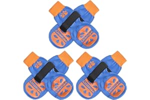 BEAUTYZOO Anti-Slip Dog Socks,Dog Shoes for Hot/Cold Pavement,Paw Protectors with Grips 3 pairs for Puppy Small Medium Large Senior Old Dogs,Dog Socks to Prevent Licking and Hardwood Floor Protection
